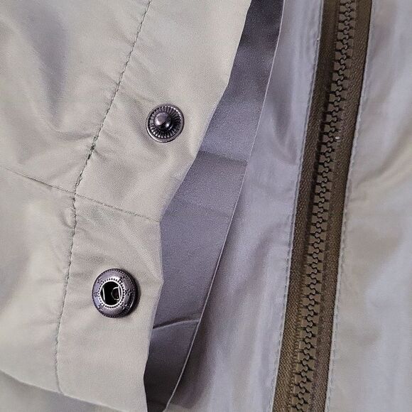 NWOT men's green wind breaker athletic sporty hooded jacket with pockets M - Picture 5 of 8